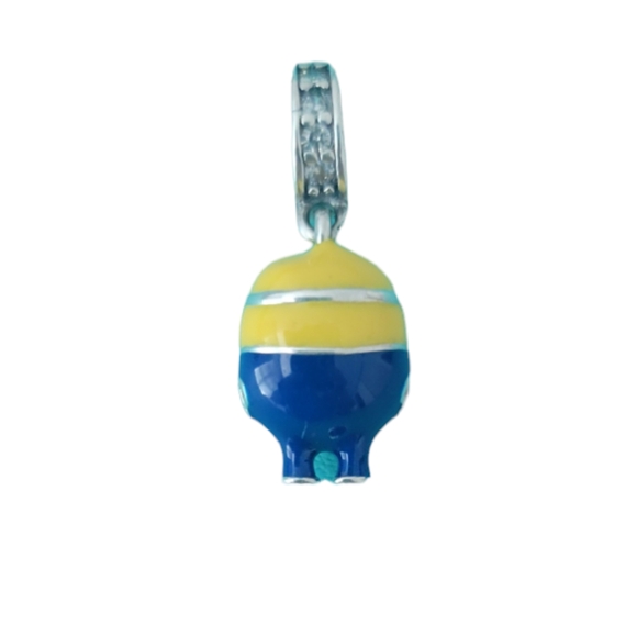 🎆Sterling Silver 925 Bob from Minions and Despicable Me Dangle Bracelet Charm - Picture 4 of 5
